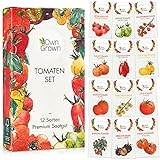 Tomaten Samen Set : 12 Sorten Tomatensamen Set für Garten und Balkon – Tomaten Anzuchtset –...
